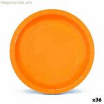 Միանգամյա օգտագործման ափսեների հավաքածու Algon 20 սմ ստվարաթղթե դեղին 10 հատ (36 հատ)