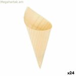 Ալգոն կոնաձև միանգամյա օգտագործման փայտե ամանների հավաքածու, 8 հատ, 18 սմ (24 հատ)