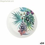 Ափսեների հավաքածու Algon միանգամյա օգտագործման ստվարաթղթե արևադարձային 8 հատ 23 սմ (24 հատ)