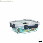 Հերմետիկ փակվող ճաշի տուփ Quttin ուղղանկյուն 600 մլ (6 հատ)