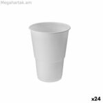Բազմակի օգտագործման բաժակների հավաքածու Algon Plastic White 15 հատ 330 մլ (24 հատ)