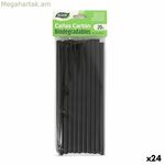 Բազմակի օգտագործման խմելու ծղոտ Algon սև 19,7 x 0,8 սմ 20 հատ 24 հատ