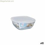 Լանչի տուփ Duralex սպիտակ թափանցիկ 610 մլ (12 հատ)