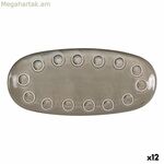 Սպասք La Mediterránea Almudena Մոխրագույն Օվալ 33 x 14,8 x 2,7 սմ (12 միավոր)