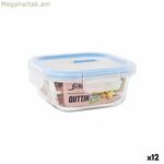 Հերմետիկ փակվող ճաշի տուփ Quttin Boho թափանցիկ 550 մլ (12 հատ)