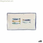 Մատուցման ափսե La Mediterránea Peixe ուղղանկյուն ձուկ 25,3 x 15 x 2 սմ (18 միավոր)