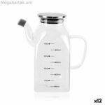 Cruet La Mediterránea թափանցիկ արծաթե մետաղական բորոսիլիկատ ապակի 0,75 լ (12 միավոր)