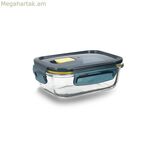 Հերմետիկ փակվող ճաշի տուփ Quid Astral 370 մլ կապույտ ապակի