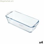 Ջեռոցի կաղապար Pyrex Classic Vidrio ուղղանկյուն թափանցիկ ապակի 28 x 11 x 8 սմ (4 հատ)