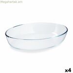 Ջեռոցի աման Pyrex Classic Vidrio թափանցիկ ապակե օվալաձև 30 x 21 x 7 սմ (4 հատ)