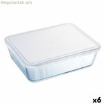 Ուղղանկյուն լանչի տուփ կափարիչով Pyrex Cook & Freeze 19 x 14 x 5 սմ 800 մլ թափանցիկ սիլիկոնե ապակի (6 հատ)