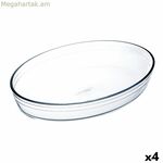 Թխման աման Ô Cuisine Ocuisine Vidrio թափանցիկ ապակե օվալաձև 30 x 21 x 7 սմ (4 հատ)