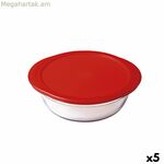 Կլոր ճաշի տուփ կափարիչով Ô Cuisine Cook & Store 21 x 21 x 7 սմ կարմիր 1,1 լ սիլիկոնե ապակի (5 հատ)
