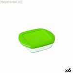 Քառակուսի ճաշի տուփ կափարիչով Pyrex Cook & Store կանաչ 1 լ 20 x 17 x 5,5 սմ սիլիկոնե ապակի (6 հատ)