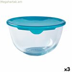 Կլոր լանչի տուփ կափարիչով Pyrex Cook & Store կապույտ 2 լ 22 x 22 x 11 սմ սիլիկոնե ապակի (3 հատ)