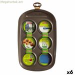 Մաֆինների թավա Pyrex Asimetria սև 29 x 18 x 5 սմ (6 հատ)