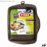 Ջեռոցի աման Pyrex Asimetria ուղղանկյուն մետաղական 30 x 24 սմ (6 հատ)