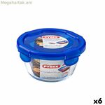 Հերմետիկ փակվող ճաշի տուփ Pyrex Cook & go 15,5 x 15,5 x 8,5 սմ կապույտ 700 մլ ապակի (6 հատ)