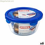 Հերմետիկ փակվող ճաշի տուփ Pyrex Cook&go 20 x 20 x 10,3 սմ կապույտ 1,6 լիտր ապակի (6 հատ)