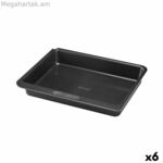 Ջեռոցի կաղապար Pyrex Magic Squared ուղղանկյուն սև մետաղական 24 x 24 սմ (6 հատ)