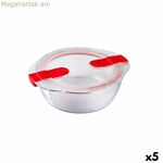 Հերմետիկ լանչի տուփ Pyrex Cook&Teat 1,1 լ 21 x 18 x 7 սմ թափանցիկ ապակի (5 հատ)