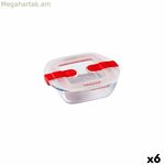 Հերմետիկ լանչի տուփ Pyrex Cook & Heat 15 x 12 x 4 սմ 350 մլ թափանցիկ ապակի (6 հատ)