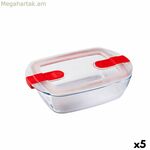 Հերմետիկ լանչի տուփ Pyrex Cook&Teat 1,1 լ 24 x 15,5 x 7 սմ թափանցիկ ապակի (5 հատ)
