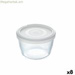 Կլոր լանչի տուփ կափարիչով Pyrex Cook&freeze 600 մլ 12 x 12 x 9 սմ թափանցիկ սիլիկոնե ապակի (8 հատ)