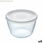 Կլոր լանչի տուփ կափարիչով Pyrex Cook & Freeze 1,6 լ 17 x 17 x 12 սմ թափանցիկ սիլիկոնե ապակի (4 հատ)