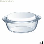 Կափարիչով կաթսա Pyrex Essentials թափանցիկ 3,2 լ (3 հատ)