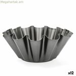 Ֆլանի կաղապար Quid քաղցր մոխրագույն սև մետաղական 23 x 9 սմ (12 հատ)