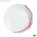 Հարթ ափսե Arcopal Domitille Rojo երկգույն ապակի 25 սմ (12 հատ)