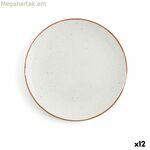 Հարթ ափսե Ariane Terra Ceramic Beige (Ø 21 սմ) (12 հատ)
