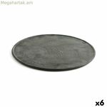 Հիմքի ափսե Quid Mineral Gres Ceramic Black Ø 33 սմ (6 հատ)