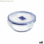 Հերմետիկ փակվող ճաշի տուփ Luminarc Pure Box Active 420 մլ 12 x 5 սմ երկգույն ապակի (6 հատ)