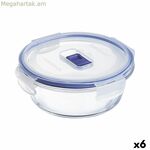 Հերմետիկ փակվող ճաշի տուփ Luminarc Pure Box Active 670 մլ 14 x 6 սմ երկգույն ապակի (6 հատ)