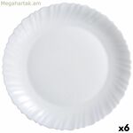 Մատուցման սկուտեղ Luminarc Feston սպիտակ ապակե (Ø 30 սմ) (6 հատ)
