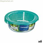 Կլոր ճաշի տուփ կափարիչով Luminarc Keep'n Lagon 13,5 x 6 սմ փիրուզագույն 680 մլ ապակի (6 հատ)