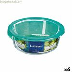 Կլոր ճաշի տուփ կափարիչով Luminarc Keep'n Lagon 920 մլ 15,6 x 6,6 սմ փիրուզագույն ապակի (6 հատ)