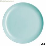 Հարթ ափսե Luminarc Diwali Turquoise Glass (25 սմ) (24 հատ)