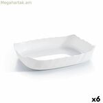 Luminarc Smart Cuisine ուղղանկյուն սպիտակ ապակե մատուցման սկուտեղ 29 x 30 սմ (6 հատ)
