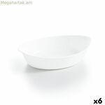 Luminarc Smart Cuisine օվալաձև սպիտակ ապակե մատուցման սկուտեղ 25 x 15 սմ (6 հատ)