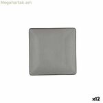 Հարթ ափսե Bidasoa Gio սև պլաստիկ 18 x 18 սմ (12 հատ)