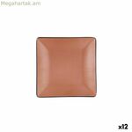Հարթ ափսե Bidasoa Gio շագանակագույն պլաստիկ 18 x 18 սմ (12 հատ)