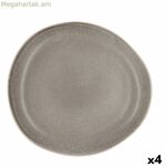 Հարթ ափսե Bidasoa Gio Occasional մոխրագույն կերամիկական 26,5 սմ (4 հատ)