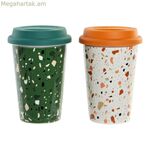 Բաժակ DKD Home Decor Terrazo Silicone Porcelain (400 մլ) (4 հատ)