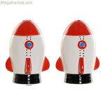 Աղաման կափարիչով DKD Home Decor Սպիտակ Կարմիր Դոլոմիտ 6,5 x 7 x 9 սմ (2 հատ)