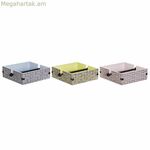 Անձեռոցիկի պահոց DKD Տան դեկոր Կապույտ Կանաչ Վարդագույն Մետաղ MDF Փայտ 3 հատ 22 x 18 x 6 սմ