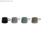 Բաժակ DKD Տան Դեկոր Սև Մոխրագույն Կապույտ Վարդագույն Քարե Գորգ Ժամանակակից (400 մլ) (4 հատ)