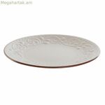 Հարթ ափսե DKD Home Decor Բեժ շագանակագույն քարե ամանեղեն (21 x 21 x 2.5 սմ)